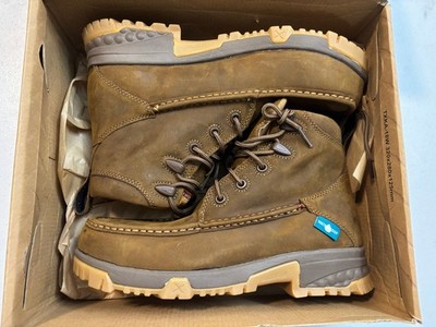 Twisted X Work Boots Mens sz 7.5  Leather Distressed Saddle MXCNW01