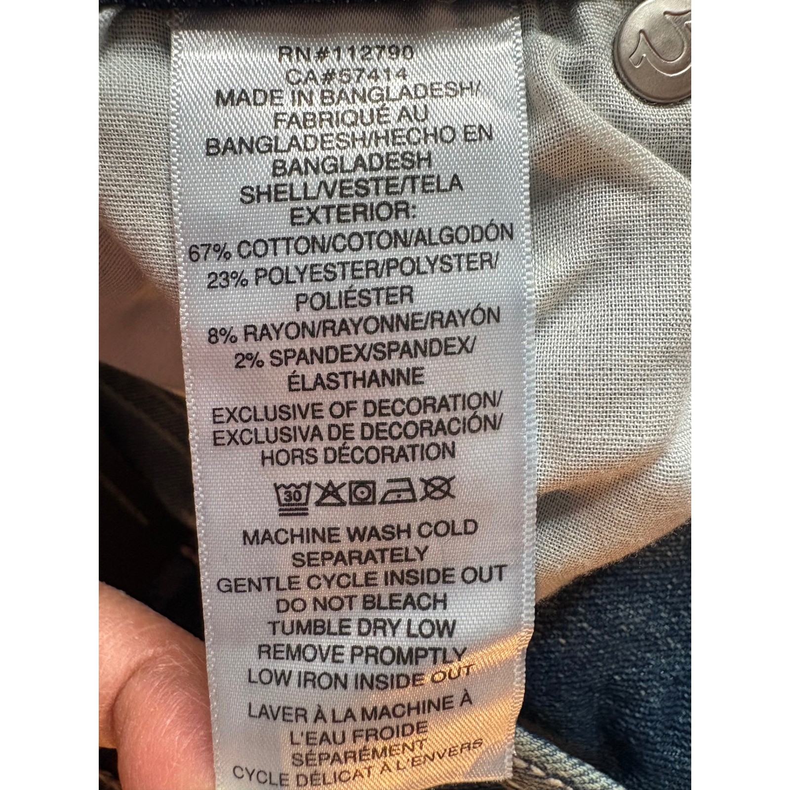 True Religion Ricky Relaxed Straight Jeans Medium Wintry Wash Red Stitch 33x34 thumbnail 8