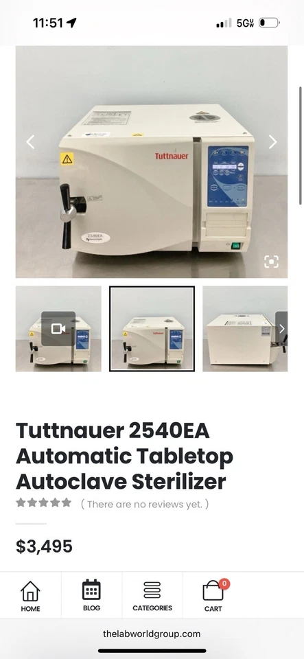 Esterilizador autoclave Tuttnauer 2540E- BL 2015 ano modelo - Imagem 4 de 4