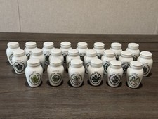 Gloria Vanderbilt Concepts Franklin Mint Spice Jar Set of 22 Porcelain Jars 1985