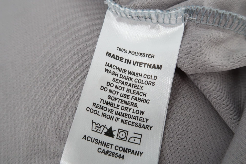 Footjoy Para Hombres XL Gris Rayas Golf Rendimiento Manga Larga Polo Elastizado Foto 4 de 4