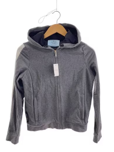 PRADA/Zip hoodie/M/Cotton/GRY/138541 R191 D8R//