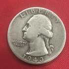1943 S Washington Silver Quarter KM# 164 90% Silver Pre-1965 US Coin Bullion