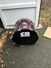 Free P&P.  22”. 22x14” CB Bass Drum. 22. Wine Finish.