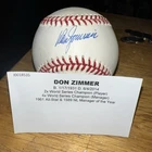Don Zimmer Autographed Tristar Baseball Deceased 2014