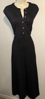 NWT ee:some Lilianna Knit Jumpsuit Pockets Black Wide Leg Button Front Sz Large — photo 1
