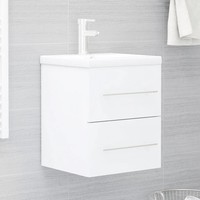 Waschbeckenunterschrank Weiß Holzwerkstoff 41X38,5X48 Cm Badezimmer