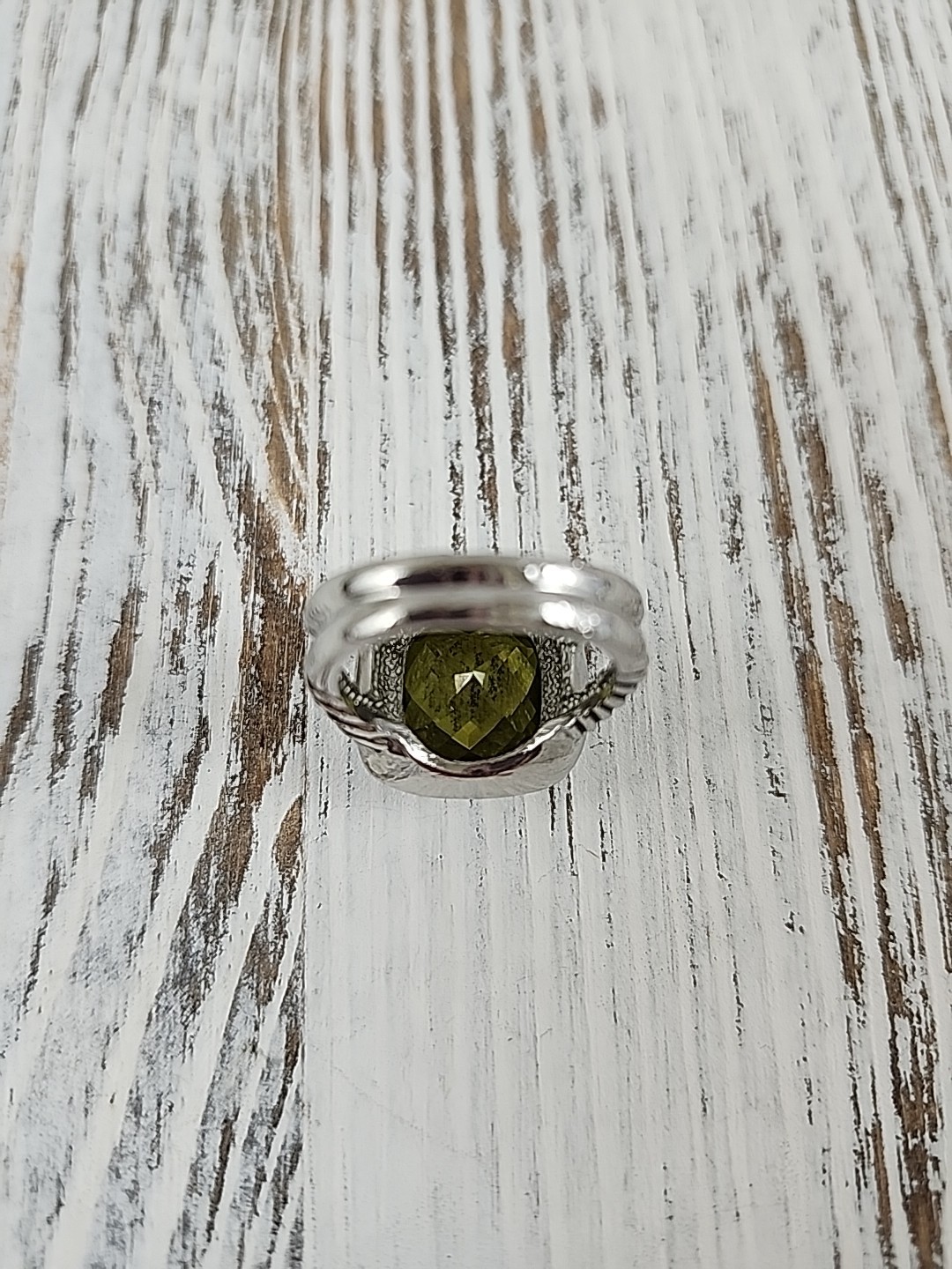 Lemon Citrine Silver Toned Statement Ring  Size 7… - image 4