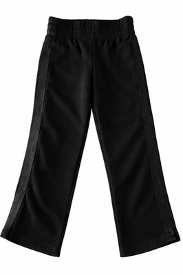 Calvin Klein Boys Size 7 Black Wide Leg Pants Logo Side Elastic Waist