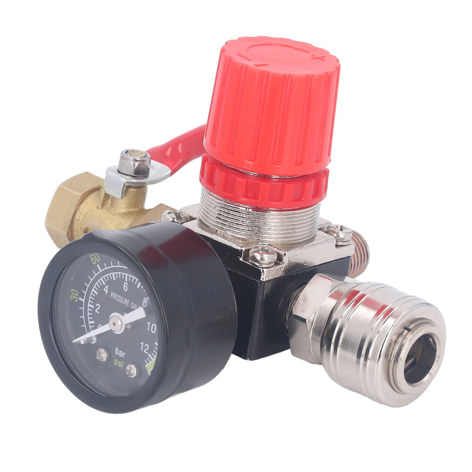 New Air Compressor Regulator Kit With Gauge 4 Way Valve 0‑180 PSI European Style