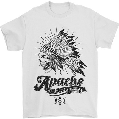 Apache Apparel Motorrad Biker Herren 100% Baumwoll