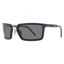 Prada Dark Grey Wrap Men's Sunglasses PR A11S 1AB5S0 62 PR A11S 1AB5S0 62