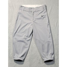 Nike Baseball Gray Zip Up Baseball Pants Boys Size Small