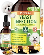 puyrzoe Natural Yeast Infection Treatment for Dogs, Itchy Ears, Skin, Paws  ...