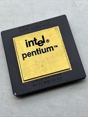 RARE Intel Pentium 90Mhz CPU P90 A80502-90 SX957 SX879 Rare Gold Top Processor