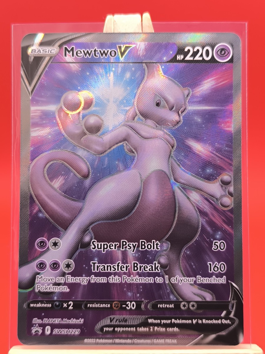 Mewtwo V SWSH229 Pokémon GO Full Art Holo Promo Pokemon Card * New