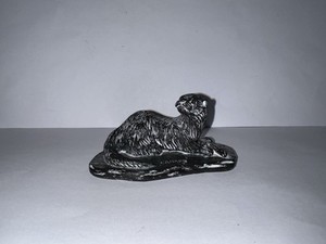 Fait Au Canada Nova Stone Otter With Fish Figurine
