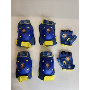 Nickelodeon Paw Patrol Chase Kids Knee Elbow Pads and Gloves Set Blue Yellow