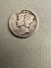 1919 D Mercury Silver Dime 10C GOOD Condition.