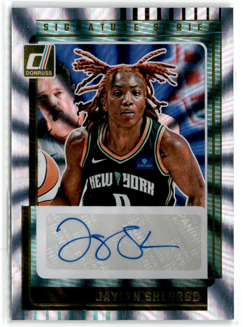 2025-26 Donruss WNBA Holo Laser Jaylyn Sherrod Auto Liberty