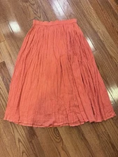 Vintage Y2k d.d.y.c. Avant Garde Orange Long Tiered Broomstick Skirt Free Size