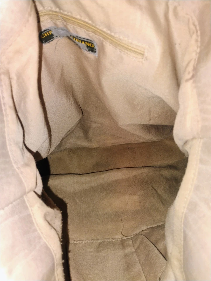 Cartera de mano Christian Siriano de 2 tonos con doble asa negra y tostada Foto 4 de 4