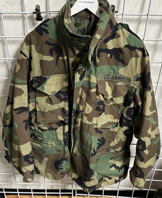 US ARMY M65 BDU Cold Weather Woodland Field Jacket/Coat MED REG | eBay