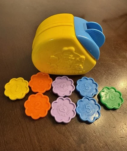 Vintage 1990 Fisher Price Counting Cookie Jar with Cookies & Lid