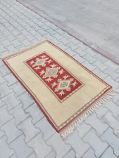 Antiq Milas Rug Natural Sheep Handmade Rug Antique Carpet Rug Decor Rug