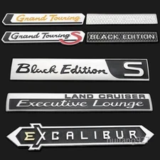 3D Car Trunk Badge Emblem Decal For Land Cruiser LC200 GT V-XS GXR Black Edition