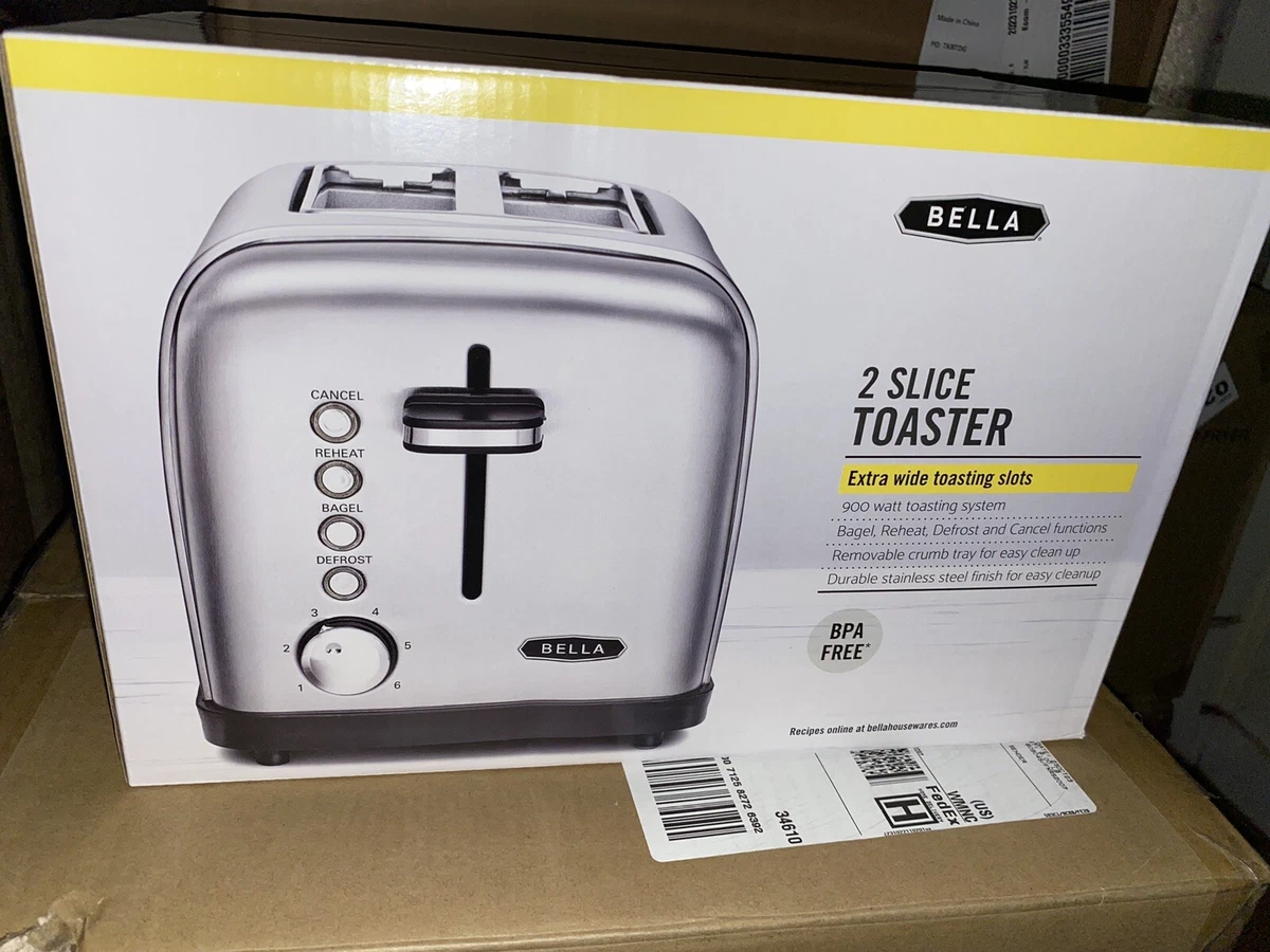 Bella - Pro Series 4-Slice Wide-Slot Toaster - Stainless Steel