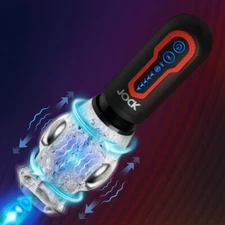 Jock Spinning and Thrusting Masturbator with 2 Bullets ---FREE SHIPPING!!!