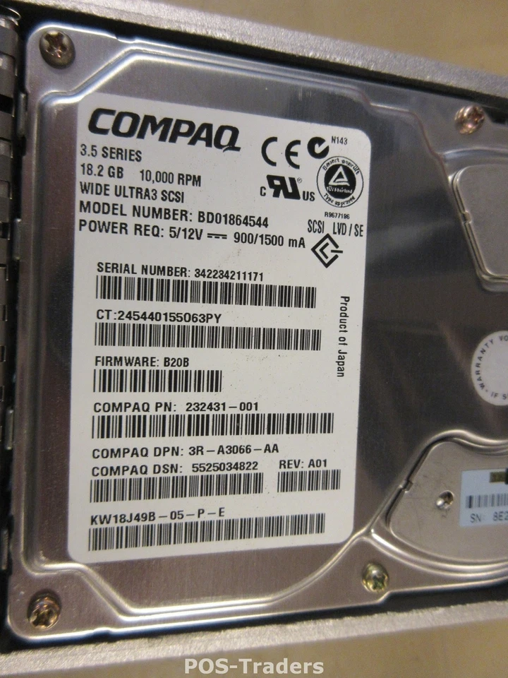 Compaq 232431-001 18.2GB Ultra-160 SCSI HDD LVD/SE SCA 80-Pin 10K rpm  BD0186454 - Bild 2 von 3