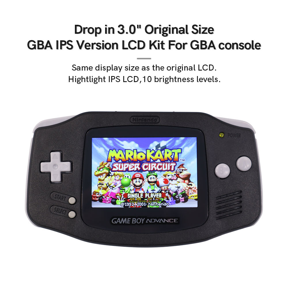 Drop In GBA 3.0" IPS Backlight LCD For Nintendo Game Boy Advance GBA  Console | eBay