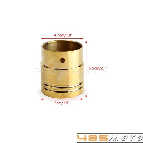 2X Brass Exhaust Muffler Tip 2" Exhaust Pipe Fits For Chopper Cafe Racer Cruiser - Picture 2 of 6