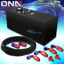 19 GALLON TOP-FEED COATED RACE FUEL CELL TANK+CAP+LEVEL SENDER+STEEL LINE KIT