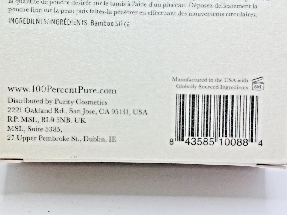 100% PURE Bamboo Blur Powder Translucent Poreless & Skin Perfecting 0.2 Oz - Image 4 of 4