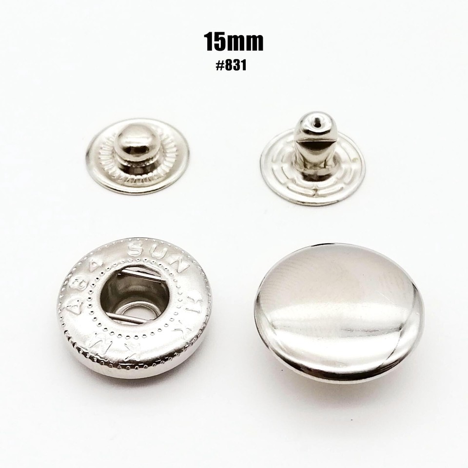 Metal Press Stud Snap Button Popper Fastener for Leather Clothes Jacket ...