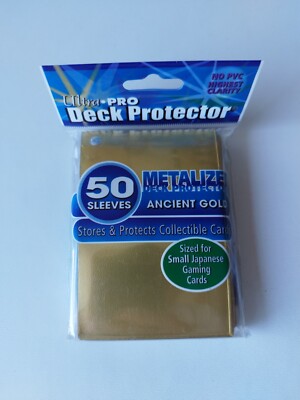 50er Pack Taschen/Sleeves Ultra PRO Metalized Ancient Gold Small