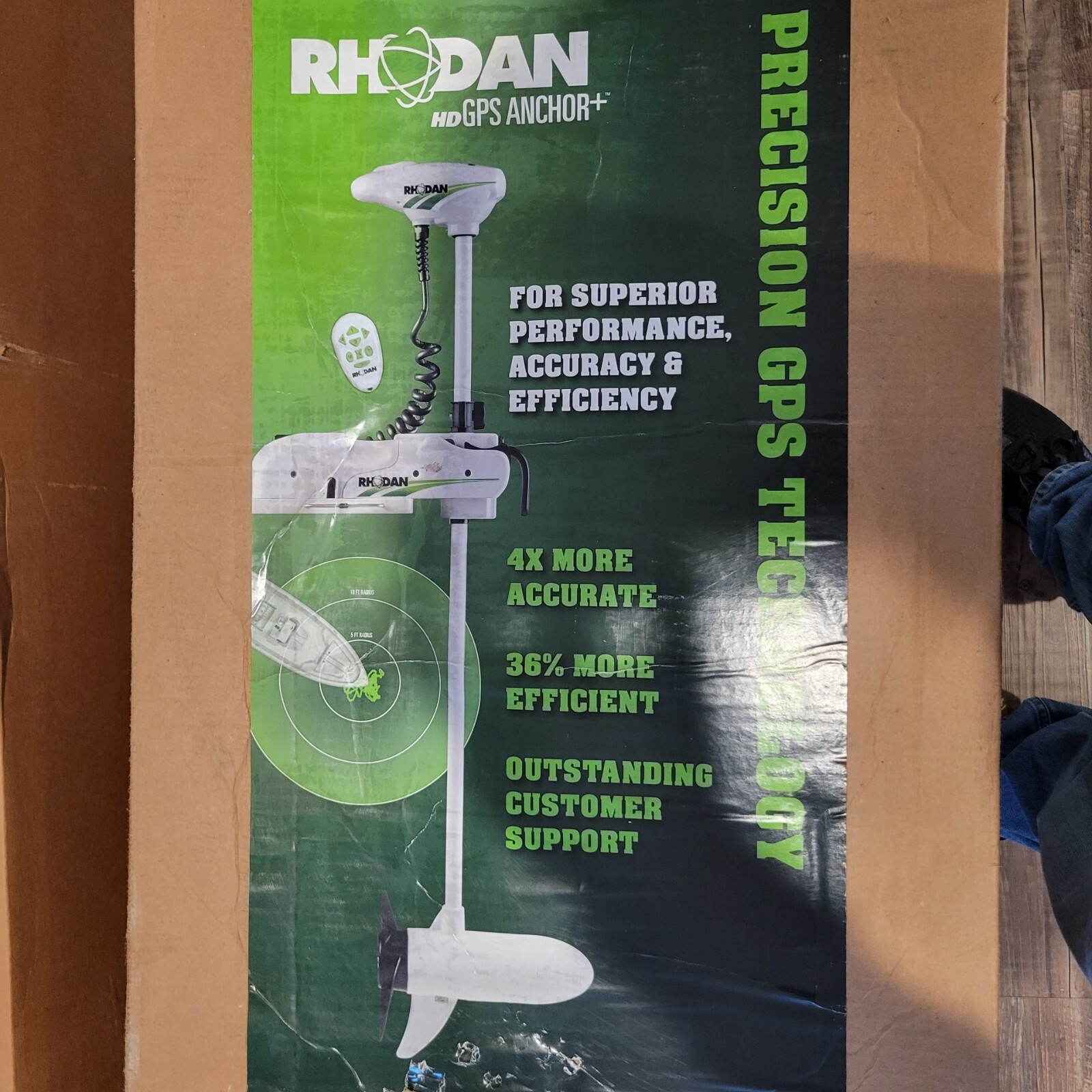 Rhodan HD GPS Anchor+ Trolling Motor 12V 55 lb. 54 in. White eBay