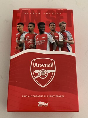 ARSENAL TOPPS FAN SET 2024-25 FUSSBALL: INKLUSIVE MIN. 1 NUMMERIERT & 1 ELEKTRO