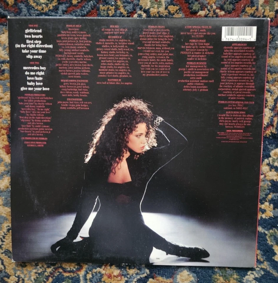 Pebbles self titled 1987 LP canadian pressing Girlfriend, Mercedes Boy - Image 2 of 2