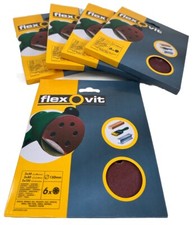 5 opakowań Flexovit Tarcze szlifierskie hakowe i pętlowe 150 mm różne (2 x 50, 80 i 120)