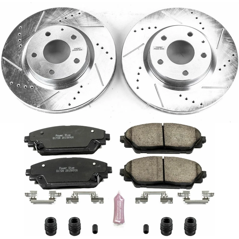 KC6971 Kit de frenos Powerstop con pinzas juego de 2 ruedas delanteras para Mazda 3 2017-2018 Foto 4 de 4