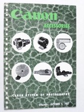 Canon Rangefinder Accessories Brochure Oct 1957 Original