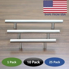 Cabinet Pull Kitchen Dresser Satin Nickle Bar Handle CC Hole 3" Inch 96MM 128MM 