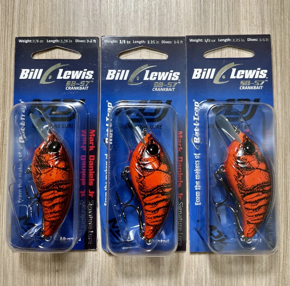 Bill Lewis SB-57 (Lote De 3) Novas Iscas Armédias, Pesca de Robalo, Frete Grátis! Novo com etiquetas! - Imagem 3 de 4