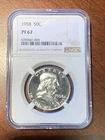 1958 Franklin Half Dollar 50C NGC PF67