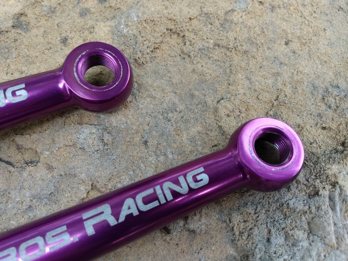Pédalier Cook Bros Racing Dog Bone - 175 Mm Carré Conique - Triple Plateaux - Violet - Occasion