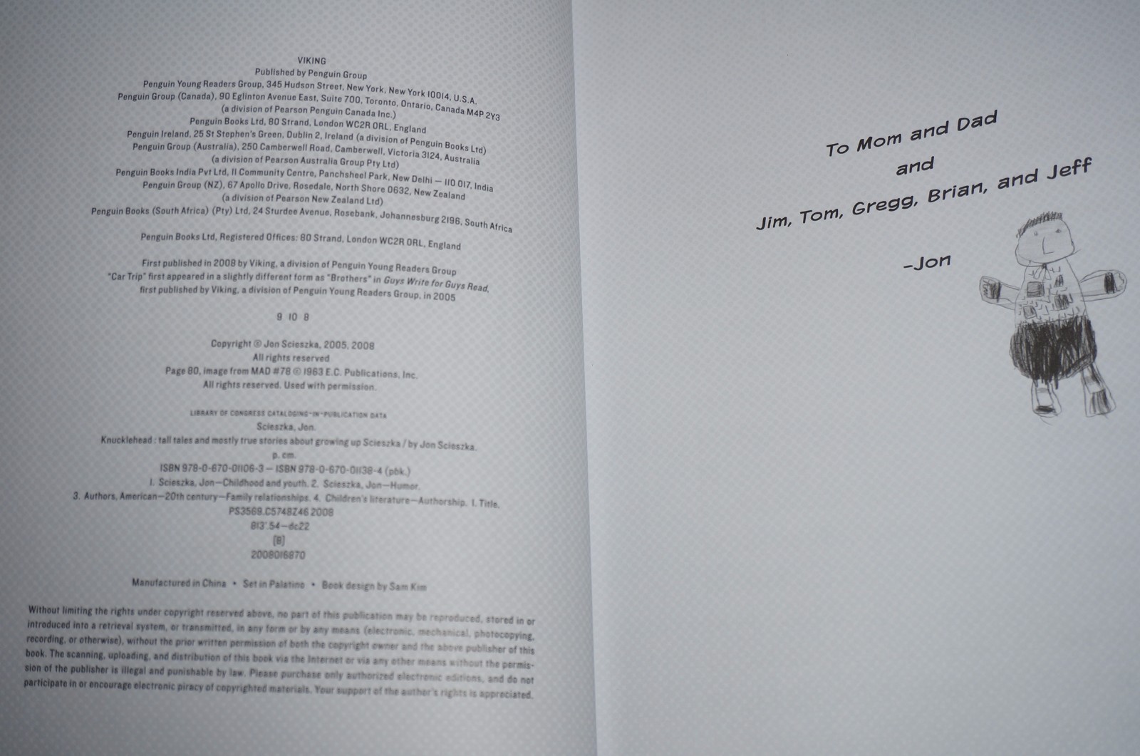 Knucklehead Tall Tales and Almost True Stories of Growing up Scieszka